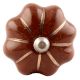 Dark Brown With Silver Line Medium Ceramic Melon Wine Stopper